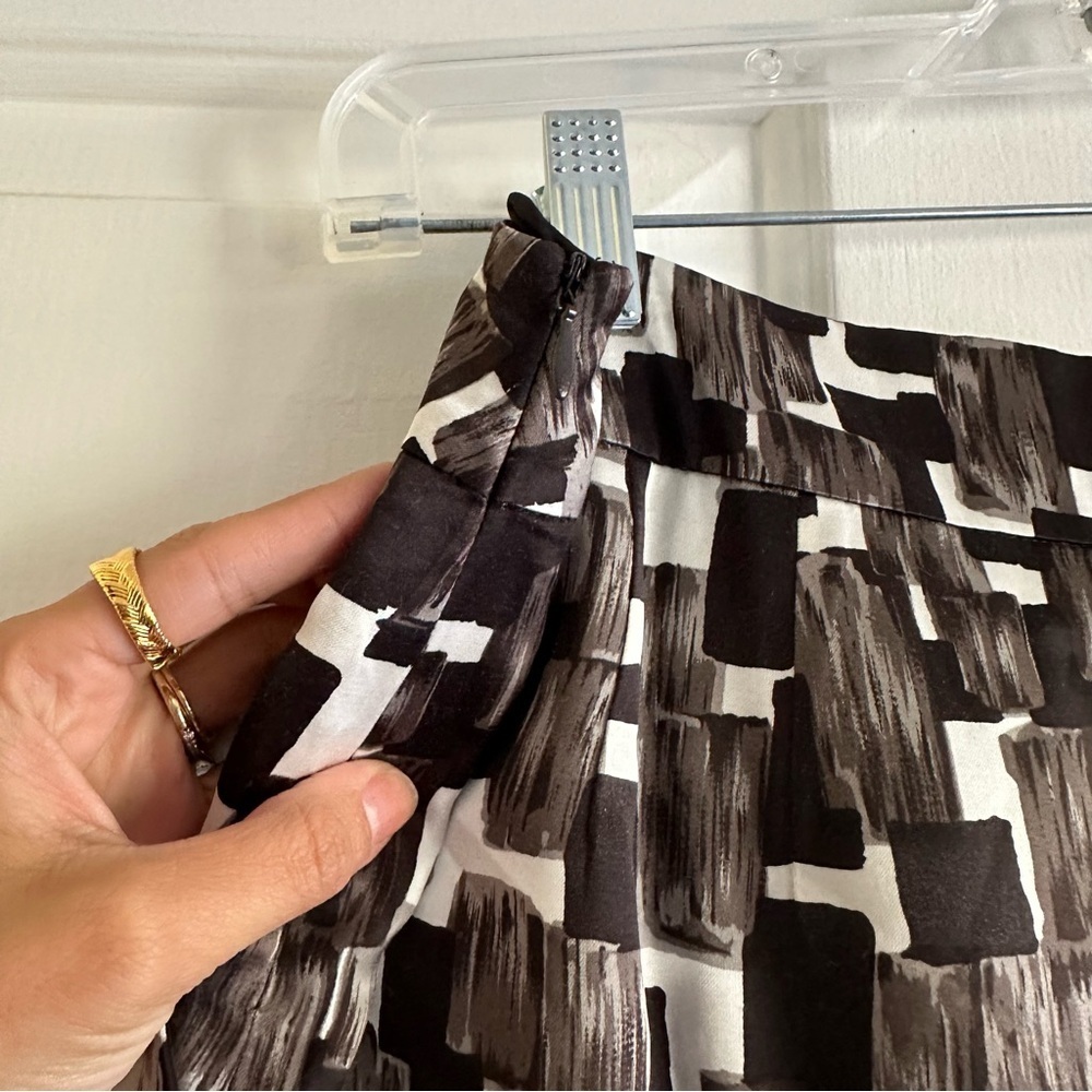 Lafayette 148 New York Graphic Brush Stroke Pocket Pencil Skirt Women's Size 4 - Picture 6 of 9